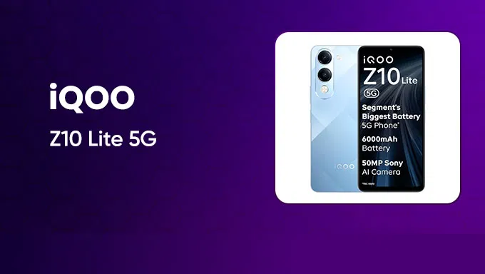 iQOO Z10 Lite 5G | Powerful Battery & AI Camera Smartphone 