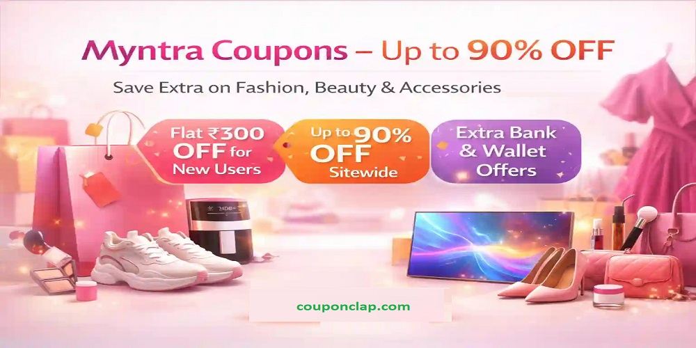 Myntra Sitewide Offer – Up to 90% OFF + Extra ₹300 OFF on Orders