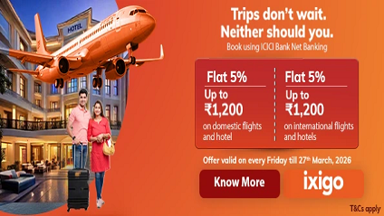 Up To Rs.4000 OFF � ICICI Bank Deal on Flights, Hotels & Holiday Packages (EMI Offer) 