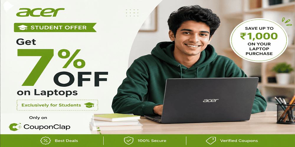 Acer Student Offer: Get 7% OFF on Laptops | CouponClap 