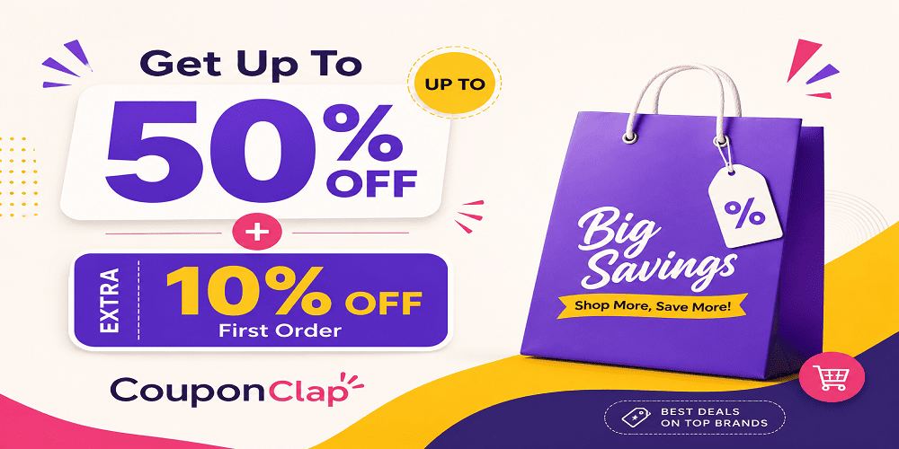 Get Up To 50% OFF + Extra 10% OFF First Order | CouponClap 